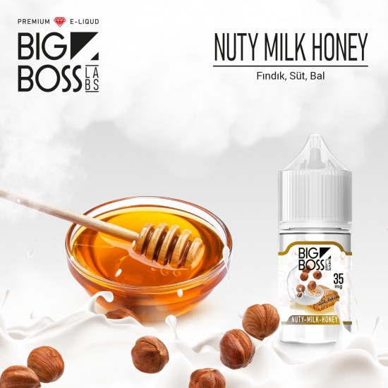 Big Boss Nuty Milk Honey 30 ML Salt Likit  en uygun fiyatlar ile ebuhar.netde! Big Boss Nuty Milk Honey 30 ML Salt Likit özellikleri, fiyatı, incelemesi, yorumları ve taksit seçenekleri için hemen tıklayın!