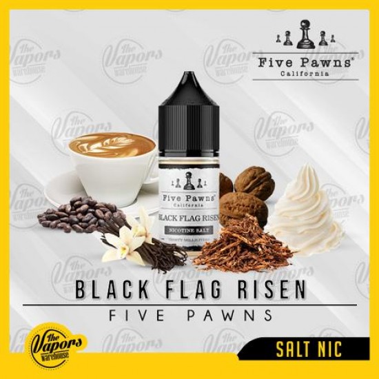 Five Pawns Black Flag Risen Salt 30ml Premium Likit  en uygun fiyatlar ile ebuhar.netde! Five Pawns Black Flag Risen Salt 30ml Premium Likit özellikleri, fiyatı, incelemesi, yorumları ve taksit seçenekleri için hemen tıklayın!