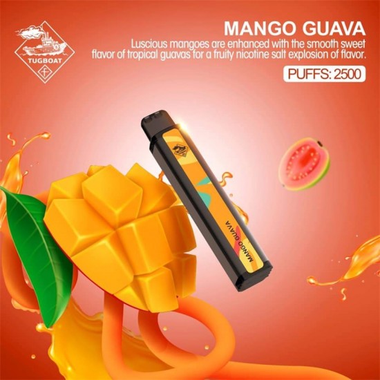 Tugboat XXL 2500 Mango Guava  en uygun fiyatlar ile ebuhar.netde! Tugboat XXL 2500 Mango Guava özellikleri, fiyatı, incelemesi, yorumları ve taksit seçenekleri için hemen tıklayın!
