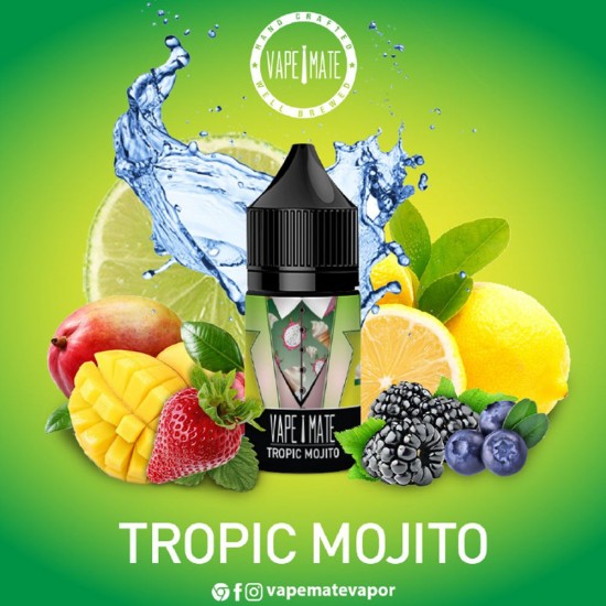 Vape Mate Tropic Mojito 30 ML Salt Likit  en uygun fiyatlar ile ebuhar.netde! Vape Mate Tropic Mojito 30 ML Salt Likit özellikleri, fiyatı, incelemesi, yorumları ve taksit seçenekleri için hemen tıklayın!